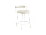 Interior Ave - Calipo White Leather Kitchen Bar Stool - Set of 2 V355-IA-BS3-CW