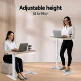 Artiss Laptop Desk Height Adjustable Mobile Workstation Computer Desks 70CM LA-DESK-B-70-OAK