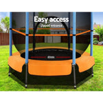 Everfit 4.5FT Trampoline for Kids Trampoline w/ Enclosure Safety Net Rebounder Gift Orange TRAMPO-C-MINI45-OR