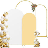 Arch Backdrop Stand with White & Yellow Cover Set for Weddings Events V63-954601