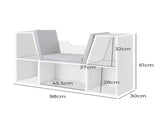 Levede Kids Bookcase Toys Box Shelf White TB1019-WH