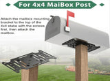 Mailboxing Bracket,Universaling Adapter Plate Fit Wood or Hollow Posts for Most Post V1370-AZ4-10020