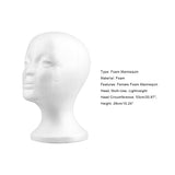 Cheers.US 2 Pieces/Set Styrofoam Head Female Foam Wig Head Mannequin Manikin Cosmetics Model Head V1370-AZ4-17357
