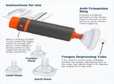 anti-choking device, Heimlich instrument, negative pressure suction, airway clearance, choking V1102-108-BLA-26043