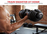Powertrain 80kg Adjustable Dumbbell Set W Stand Home Gym Exercise Free Weights DMB-BF2-040-2S