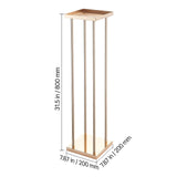 Wedding Flower Stand, 10PCS 80cm Column Flower Stand, Floral Stands with Metal Laminate, Cylindrical V952-HLHJLFT10J80A3YYA001V0