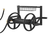 Wall Mounted Garden Hose Reel 125ft 5/8 in Metal Hose Reel with Basket V952-GQSSGJP125FTTLQ5I002V0