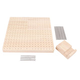 9.3in Rubber Wooden Crochet Blocking Board Crochet Accessories with 20pcs Steel Pins Stand for V1294-YM0706-3117230164611