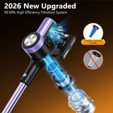 Cordless Vacuum Cleaner, 55Kpa/55mins Self-Standing Powerful Stick Lightweight Vacuum Cleaner for V1313-AU-H28V
