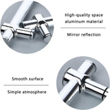 Metal Shower Glass Door Handle, Interior Shower Single Side Door Handle Grab Bar with Accessories V1188-ZC-DLL-641