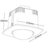 Martec Contour 1 Single Heat Ceiling Bathroom Heater Unit Only White V1202-V1-MARMBHC1LW