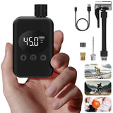Mini Electric Bike Tyre Pump Black 150 PSI with Digital Gauge for Presta and Schrader Valves V178-59147