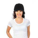 Baseball Cap with Hair Extensions for Women Adjustable Hat with Synthetic Wig Attached - Bob V1366-AZ2-W-25759
