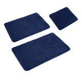 Sleim Set of 3 Bath Mat Set Navy V442-ATX-BATHM-3PCESLEIM-STATEBLUE-SH