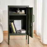 Artiss Bedside Table Metal Cabinet - Green AI-LOCKER-SH-GN