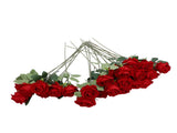 50pcs Artificial Roses Realistic Real Looking Long Stem Fake Roses for DIY Wedding Bouquets V1294-YM0901-3115240075711