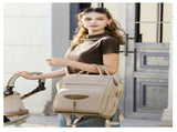 Stylish Mom Backpack with Insulated Bottle Pocket Multi-Compartment Diaper Bag, Anti-Theft Phone V1107-CS-MMQBBL