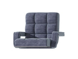 Artiss Floor Chair Lounge Sofa Swivel Charcoal FLOOR-0163-VEL-CH