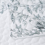 Bianca Gracie White Floral Printed Quilted Bedspread Set Queen V442-BCA-BEDSPREAD-GRACIE-WHITE-QS