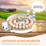 Automatic 35 Egg Incubator - Electric Digital Turning Chicken Quail Duck Hatching V238-SUPDZ-41058148679760