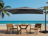 Instahut Outdoor Umbrella 3m Umbrellas Cantilever Stand Sun Roma 360 Degree Charcoal UMB-ROMA-5TIL-CO