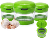Mini Garlic Chopper and Press with Storage Container, Manual Garlic Mincer Crher Cutter, Premium V1258-DP02-F-425