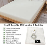 Bed Earthing Sheet Grounding Sheet Mat Large Bed Sheet Flat Sheet W/AU Plug193x203cm V201-W12918153