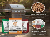 ASMOKE 3-Piece Premium Wood Pellet Variety Pack - Oak, Cherry & Apple V642-XFAS-MIX-WO-PEL-5LBSX3