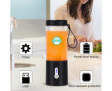Portable Blender Cup, USB Electric Juicer, Rechargeable 530ml, 6 Blades, for Travel & Sports V1263-JX-2899