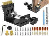 47Pcs Pocket Hole Jig Kit Metal Pocket Screw Jig Drill Guide Sturdy 15 Angled Holes Drilling V1369-AZ3-W-12532