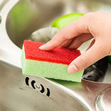 Non Scratch Kitchen Cleaning Sponges, Multicolor Reusable Scrub Pads, For Dishes Pots Counter V1369-AZ3-W-15191