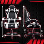 Gaming Chair Office Computer Seating Racing PU Executive Racer Recliner Large Black V255-LGCHAIR-BLACK