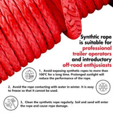 X-BULL 12V Electric Winch 14500LBS synthetic rope with winch cover V211-AUEB-AXEW016WP011