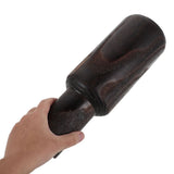 Rustic Wooden Bud Vase Dark Brown Single Stem Decorative Flower Pot for Bookshelf and Desk V1370-AZ4-14475