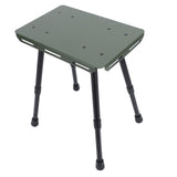 Camping Stool Folding Aluminum Alloy Oxford Cloth Lightweight 330.7lb Load Bearing Height Adjustable V1294-YM0901-3116240006012