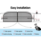 LockMaster Swing Gate Opener Auto 10W Solar Power Electric Remote Control 800KG GO-SWING-LM2D-SOLAR