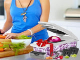 Vegetable Chopper with Container for Salad Prep White V1263-JX-7122-1