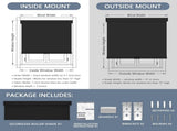 Blackout Roller Shades Cordless Blinds for Windows, Free-Stop Shades with Valance, Thermal Insulated V1258-DP02-C-1295