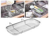 Stainless Steel Sink Strainer, Hanging Drain Rack with Fine Mesh, Space-Saving Kitchen Food Waste V1366-AZ2-W-16854