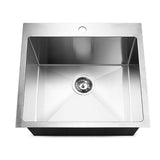 Cefito Kitchen Sink 53X50CM Stainless Steel Basin Single Bowl Silver SINK-5350-R012