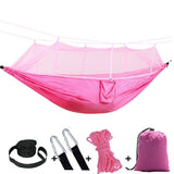Camping Mosquito-proof Hammock Lightweight Nylon Fabric with Straps Outdoor Hanging Sleeping Bag V1308-DSZKI-1015