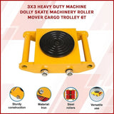 Heavy Duty Machine Dolly Skate Machinery Roller Mover Cargo Trolley 6T V63-835311