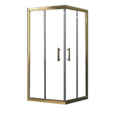 Adjustable 1100x900mm Double Sliding Door Glass Shower Screen in Gold V63-845181