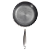 Honeycomb Non-Stick Stainless Steel Frying Pan Plated Silver for Even Heat Distribution V1366-AZ2-W-13965