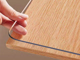 Clear Table Protector, 1.5mm Thick 24 x 48 Inch Desk Protector Mat Clear, Waterproof Plastic Table V1258-DP02-C-1313