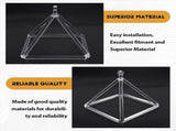 6inch Quartz Crystal Singing Bowl Sound Therapy Pyramid Yoga Meditation Transparent Bowl Percussion V1370-AZ4-10195