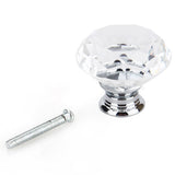 16Pcs Crystal Glass Cabinet Knob Diamond Shape 40mm Drawer Cupboard Handle Pull V1294-YM0901-AU-07ZH-DIB02