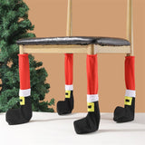 Christmas elements Chair Leg Covers 12-Pack - Festive Polyester Santa Boots for Dining Room V888-ELOSUNG56639