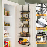 CARLA HOME 4 Tier Adjustable Baskets Over Door Pantry Organiser for Home Kitchen LSB-36126
