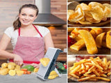 secure Mandoline Slicer - Adjustable Potato & Vegetable Chopper V1263-JX-3452